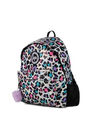 Hype Silver Unisex Silver Leopard Print Backpack - Image 3 of 3