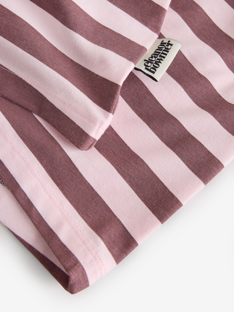 Eleanor Bowmer Pink Stripe Modal Long Sleeve T-Shirt - Image 8 of 8 Eleanor Bowmer Pink Stripe Modal Long Sleeve T-Shirt - Image 8 of 8