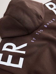 Baker by Ted Baker Brown Baker by Ted Baker Oversized Graphic Hoodie - Image 4 of 7