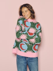 Eleanor Bowmer Blue/Green Knitted Jumper - Image 1 of 5