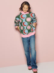 Eleanor Bowmer Blue/Green Knitted Jumper - Image 3 of 5