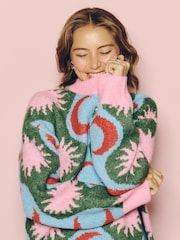 Eleanor Bowmer Blue/Green Knitted Jumper - Image 5 of 5