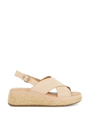 كريم - Dune London Leather Kiya Wedges - Image 4 of 6