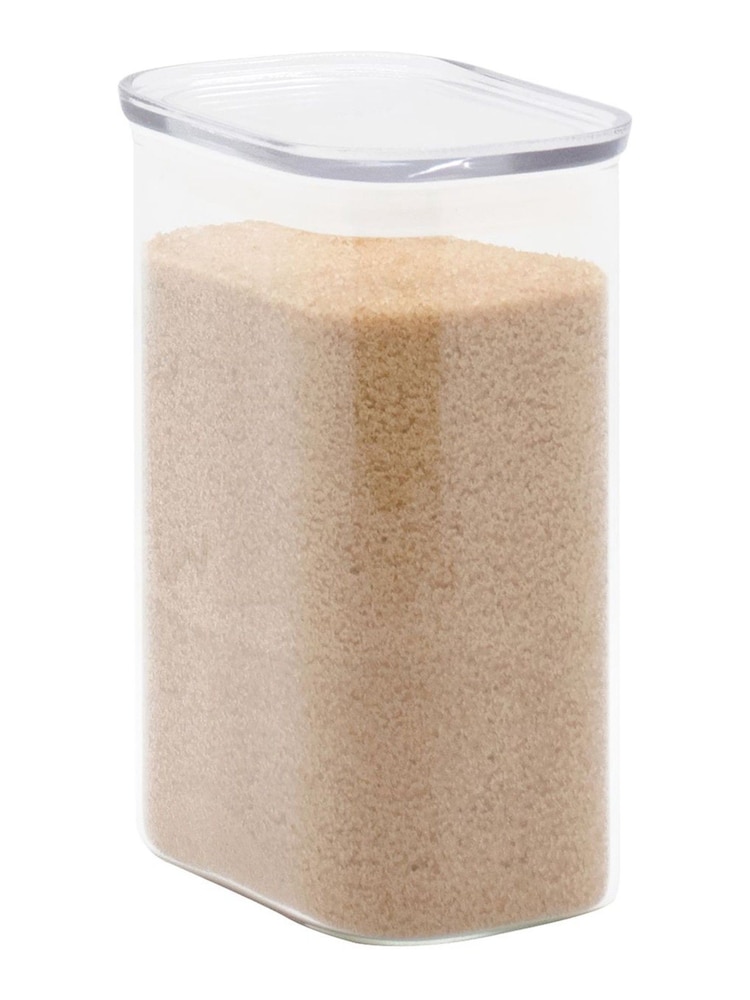 Pebbly Clear Glass Storage Container With Lid 1.2L - Image 1 of 4 Pebbly Clear Glass Storage Container With Lid 1.2L - Image 1 of 4