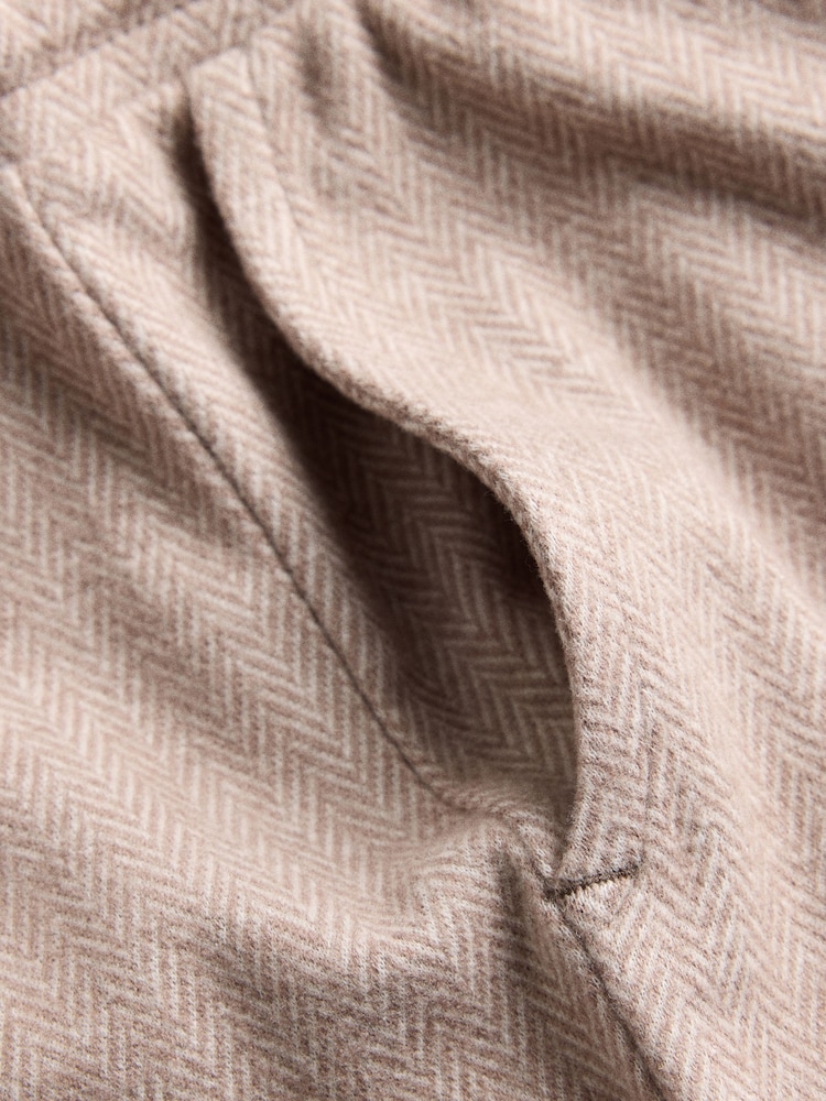 The Set 3 Piece Long Sleeve Henley, Long Sleeve Roll Neck Top and Wide Leg Trousers Set Brown/Cream/Herringbone - Image 6 of 6 The Set 3 Piece Long Sleeve Henley, Long Sleeve Roll Neck Top and Wide Leg Trousers Set Brown/Cream/Herringbone - Image 6 of 6