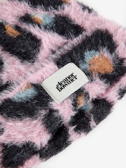 Eleanor Bowmer Pink Leopard Knitted Beanie - Image 2 of 3