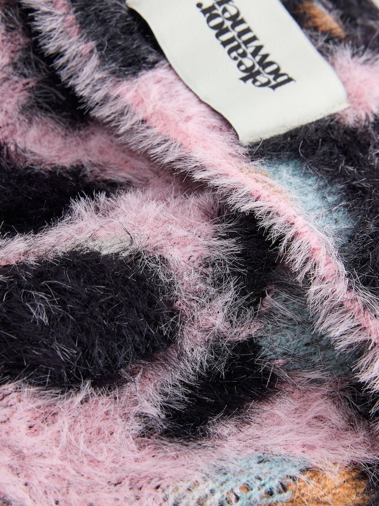 Eleanor Bowmer Pink Leopard Knitted Beanie - Image 3 of 3