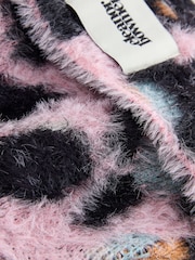 Eleanor Bowmer Pink Leopard Knitted Beanie - Image 5 of 5