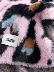 Eleanor Bowmer Pink Leopard knitted Scarf - Image 5 of 6