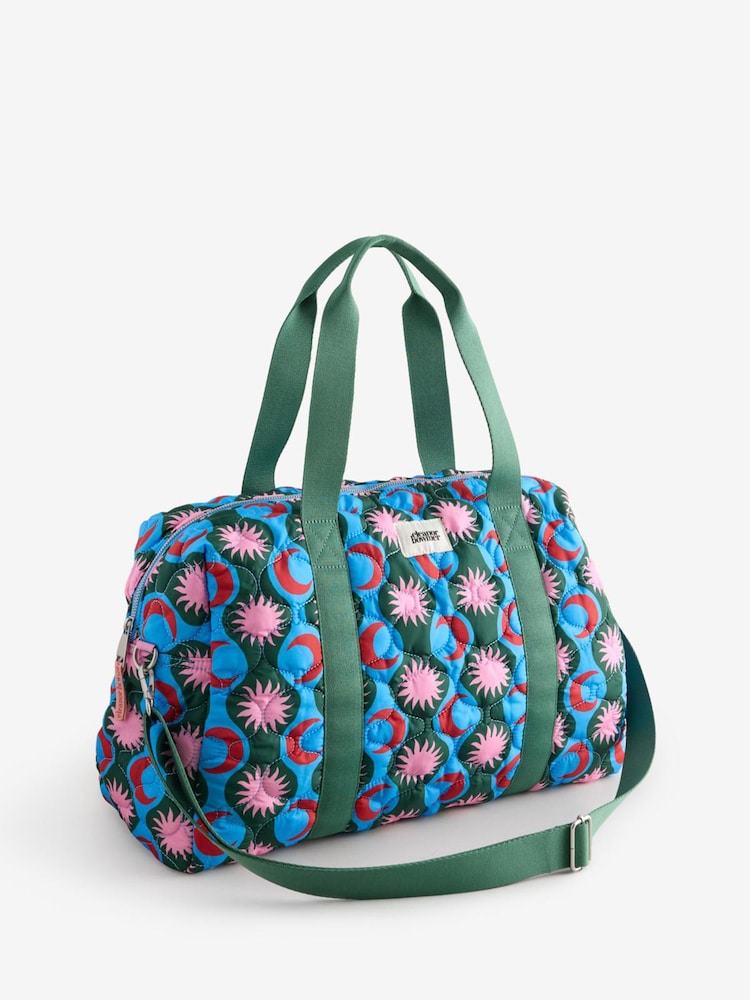 Eleanor Bowmer Blue/Green Moon Star Travel Bag - Image 1 of 5