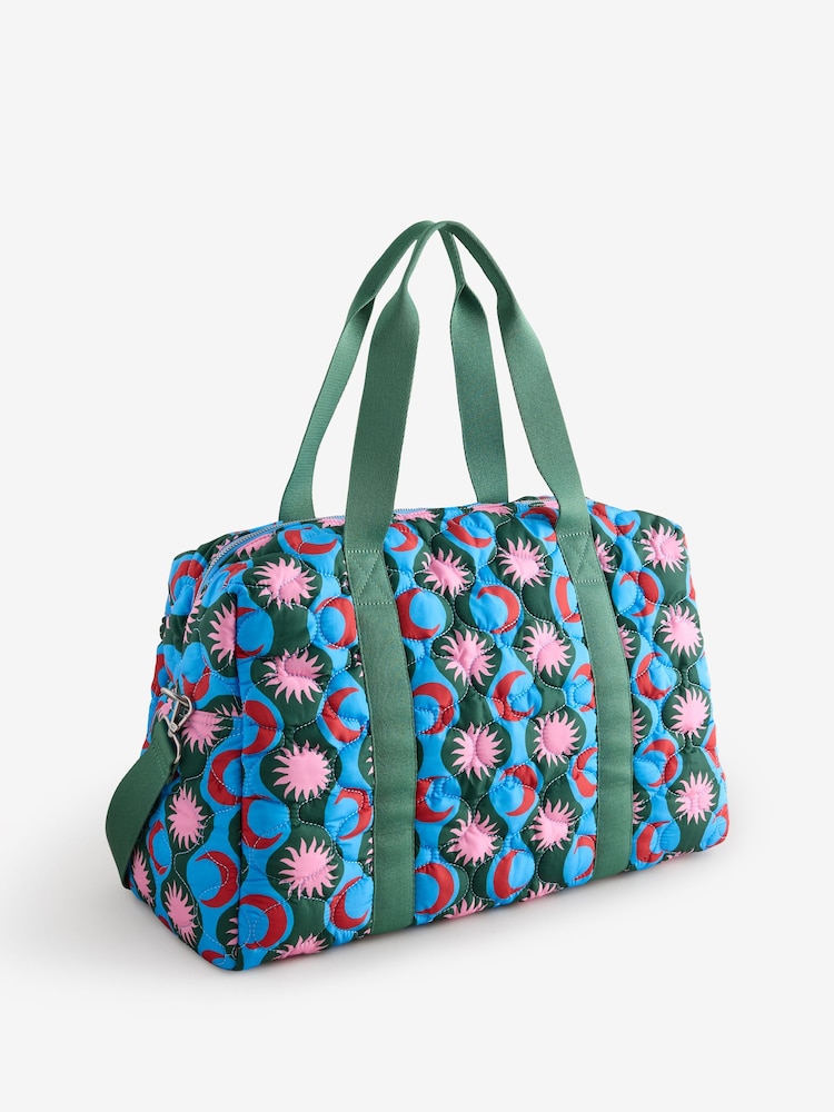 Eleanor Bowmer Blue/Green Moon Star Travel Bag - Image 2 of 5