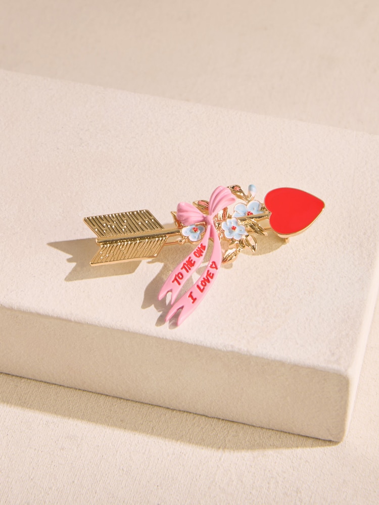 Cath Kidston Gold Tone Love Notes Arrow Brooch - Image 1 of 4