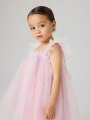 Name It Pink Rainbow Tulle Dress with Detachable Wings - Image 1 of 5