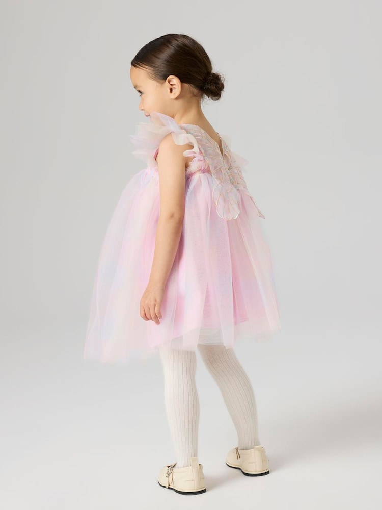 Name It Pink Rainbow Tulle Dress with Detachable Wings - Image 2 of 5