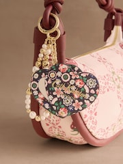 Cath Kidston Gold Tone Pearly Queen Ditsy Floral Compact Mirror Bag Charm - Image 1 of 3