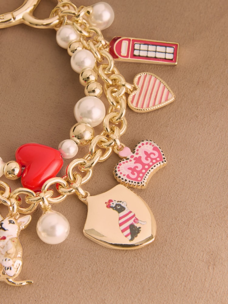 Cath Kidston Gold Tone Queenie London Double Bag Charm - Image 3 of 3 Cath Kidston Gold Tone Queenie London Double Bag Charm - Image 3 of 3