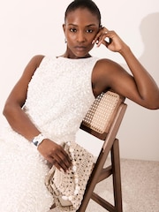 Mint Velvet White Sequin Sleeveless Top - Image 3 of 8