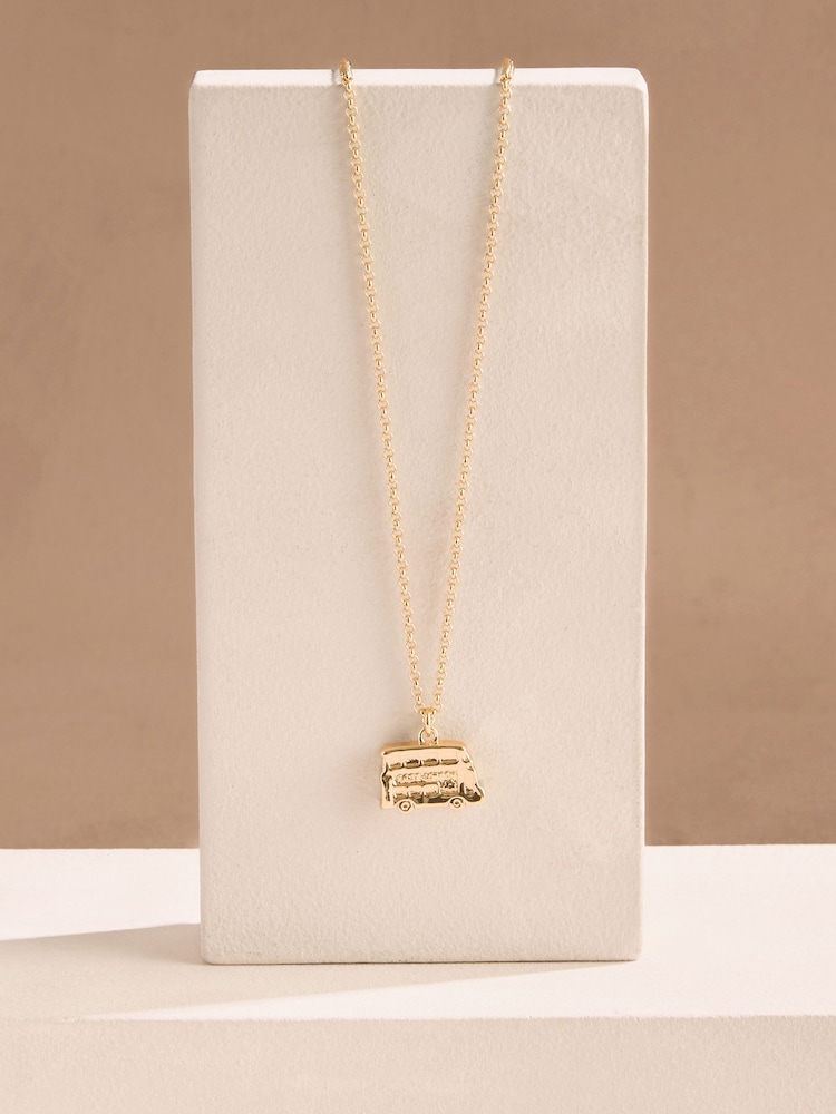Cath Kidston Gold Tone London Bus Pendant Necklace - Image 1 of 4