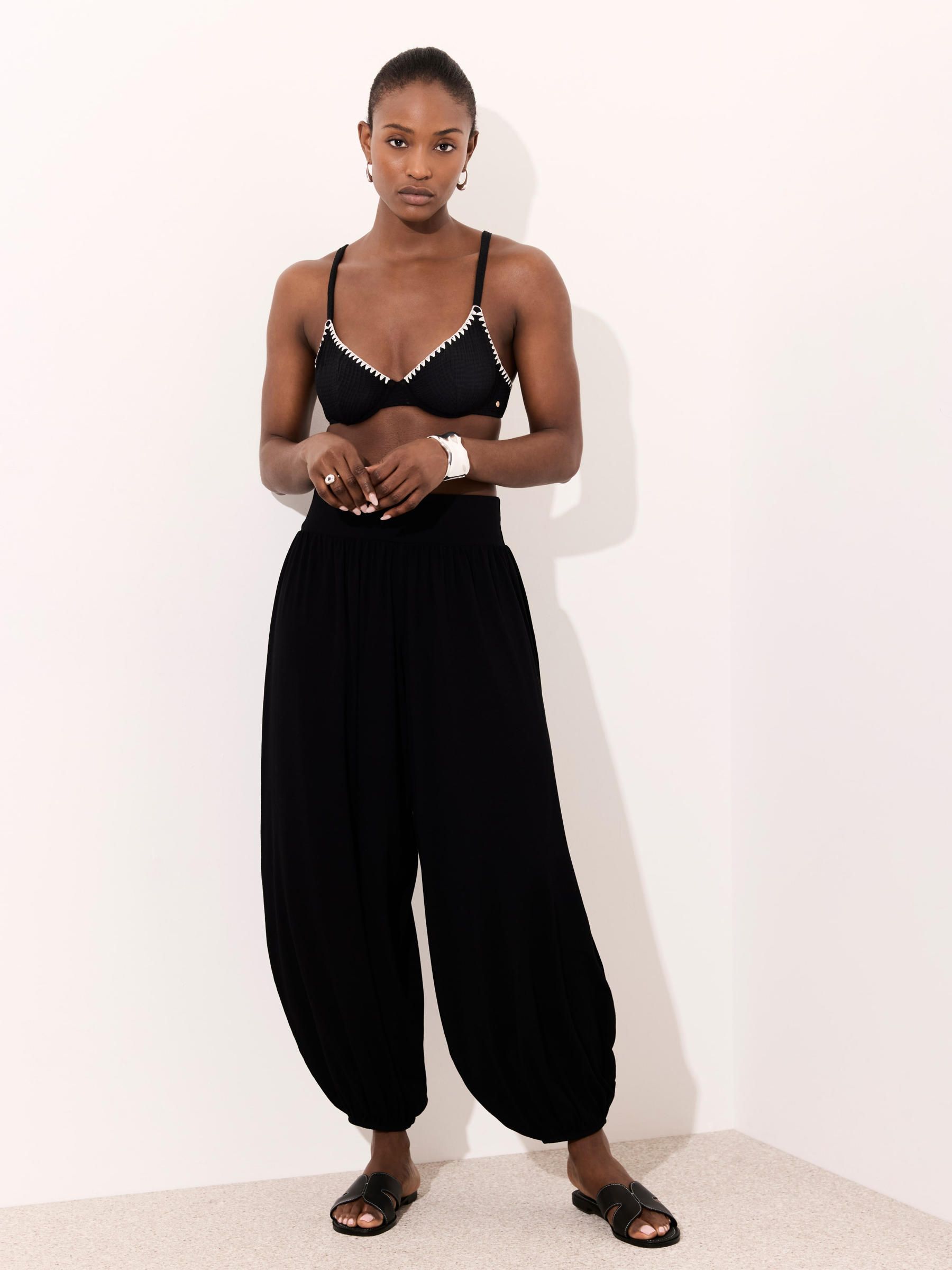 Buy Mint Velvet Black Jersey Balloon Trousers from Next USA