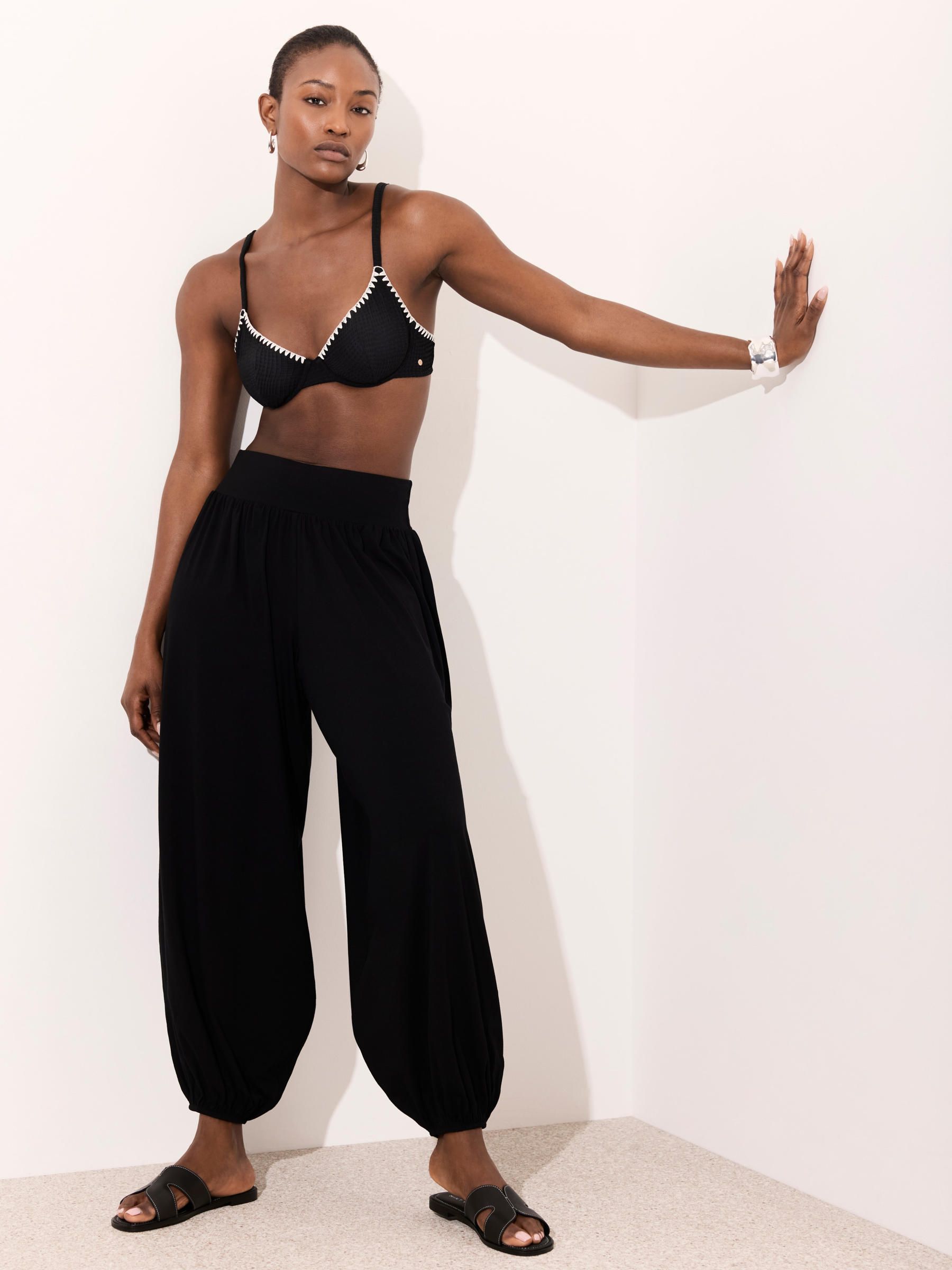 Buy Mint Velvet Black Jersey Balloon Trousers from Next USA