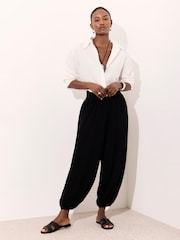 Mint Velvet Black Balloon Trousers - Image 6 of 8