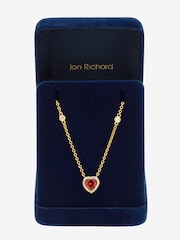 Jon Richard Gold Tone Red Heart Pendant Necklace - Image 1 of 4