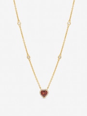 Jon Richard Gold Tone Red Heart Pendant Necklace - Image 2 of 4