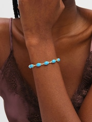 Jon Richard Gold Tone Turquoise Stone Bracelet - Image 3 of 3