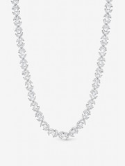 Jon Richard Silver Tone Cubic Zirconia Floral Necklace - Image 1 of 1