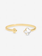 Jon Richard Gold Tone Crystal Clover Bangle - Image 1 of 3