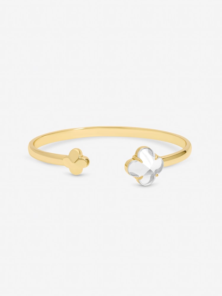 Jon Richard Gold Tone Crystal Clover Bangle - Image 1 of 3