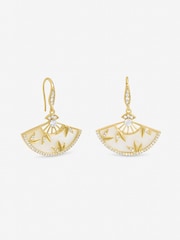 Jon Richard Tone Mother of Pearl Fan Earrings - Bild 1 von 1