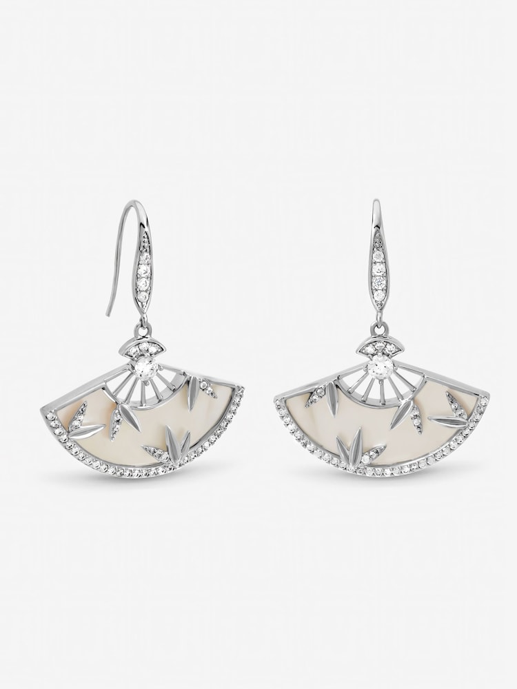 Jon Richard Silver Tone Mother of Pearl Fan Earrings - Image 1 of 3 Jon Richard Silver Tone Mother of Pearl Fan Earrings - Image 1 of 3