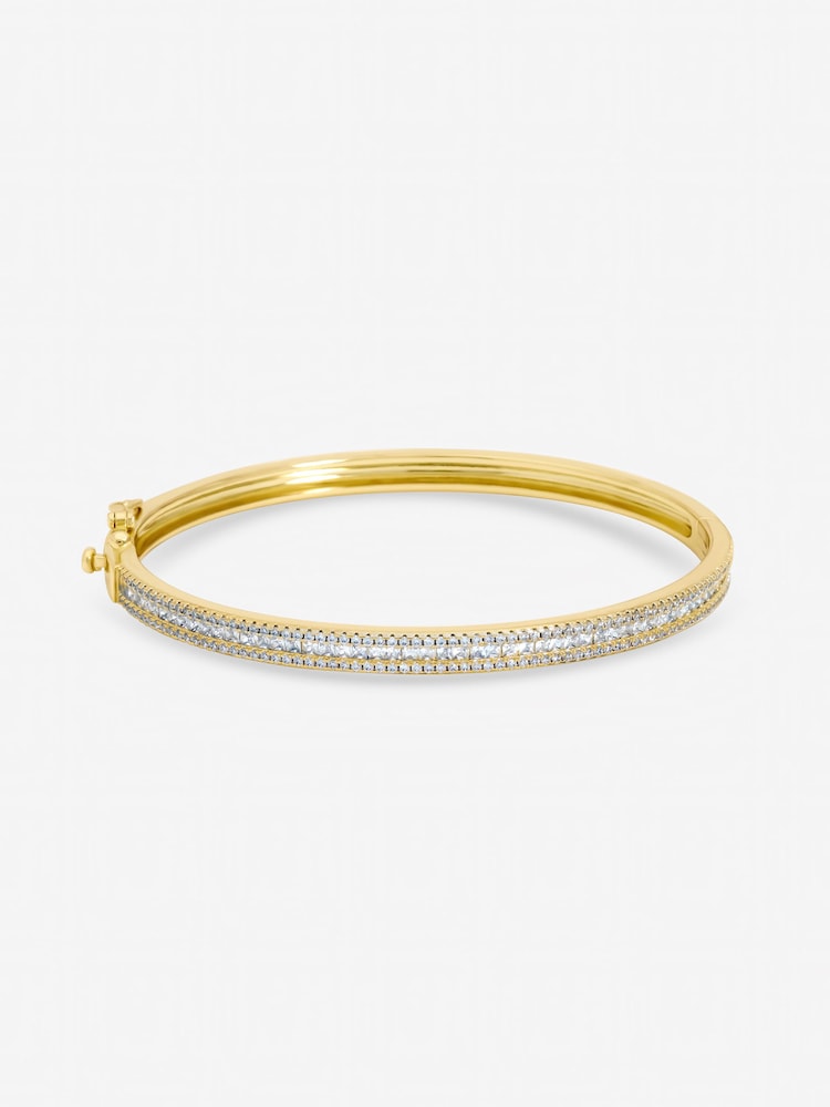 Jon Richard Gold Tone Cubic Zirconia Bangle - Image 1 of 2