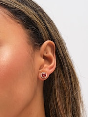 Jon Richard Gold Tone Red Heart Earrings - Image 3 of 3