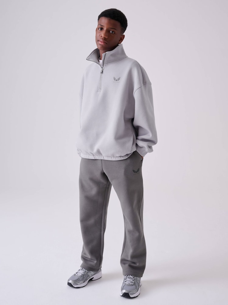 Castore Grey Oversized 1/4 Zip and Jogger Set - Image 1 of 14 Castore Grey Oversized 1/4 Zip and Jogger Set - Image 1 of 14
