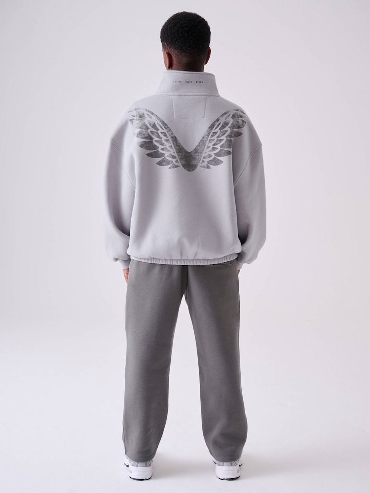 Castore Grey Oversized 1/4 Zip and Jogger Set - Image 2 of 14 Castore Grey Oversized 1/4 Zip and Jogger Set - Image 2 of 14