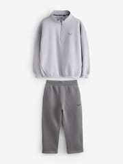 Castore Grey Oversized 1/4 Zip and Jogger Set - Image 8 of 14