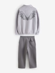Castore Grey Oversized 1/4 Zip and Jogger Set - Image 9 of 14