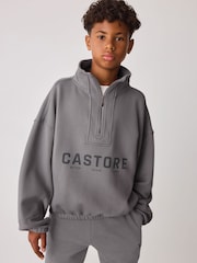 Gris - Ensemble Castore Oversized 1/4 zippé et Survêtement - Image 1 sur 9