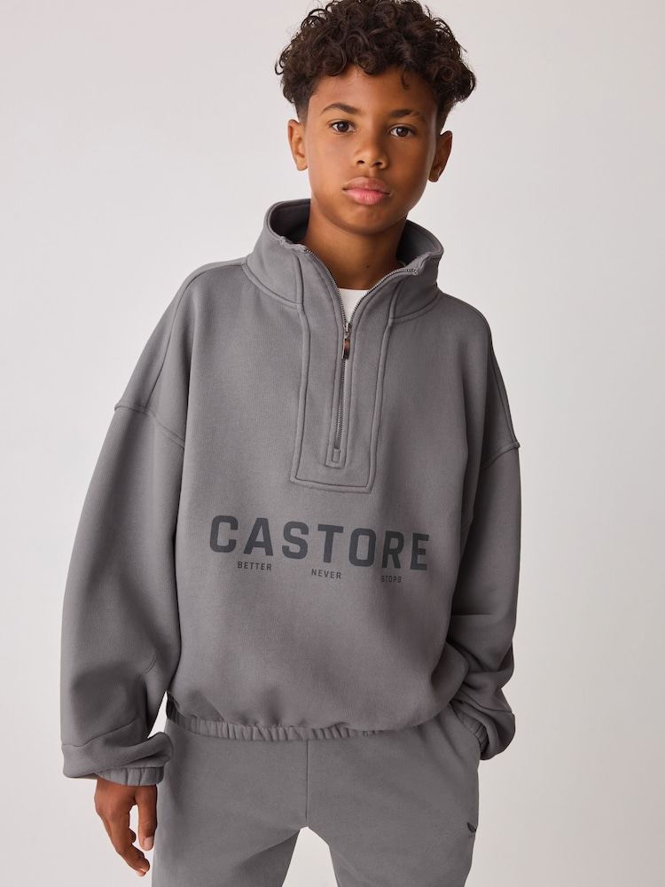 Gris - Ensemble Castore Oversized 1/4 zippé et Survêtement - Image 1 sur 9 Gris - Ensemble Castore Oversized 1/4 zippé et Survêtement - Image 1 sur 9