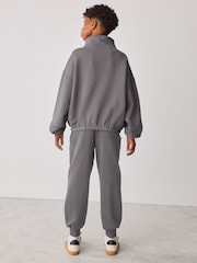 Gris - Ensemble Castore Oversized 1/4 zippé et Survêtement - Image 3 sur 9