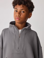 Gris - Ensemble Castore Oversized 1/4 zippé et Survêtement - Image 4 sur 9