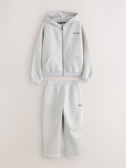 Pelēks - Castore Oversized Zip Through Hoodie and Straight Leg Jogger Set - Attēls 8 no 12