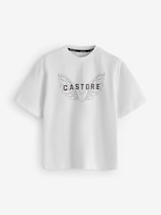 White/Burgundy/Grey - Castore prevelike bombažne majice s kratkimi rokavi z logotipom 3 Komplet - Slika 2 iz 4