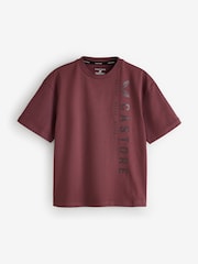 White/Burgundy/Grey - Castore prevelike bombažne majice s kratkimi rokavi z logotipom 3 Komplet - Slika 4 iz 4