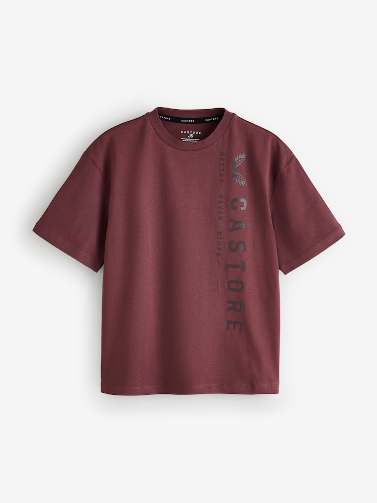 White/Burgundy/Grey - Castore prevelike bombažne majice s kratkimi rokavi z logotipom 3 Komplet - Slika 4 iz 4 White/Burgundy/Grey - Castore prevelike bombažne majice s kratkimi rokavi z logotipom 3 Komplet - Slika 4 iz 4