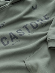 Castore Khaki Green Logo Oversized Heavyweight Cotton Hoodie - Image 11 of 11