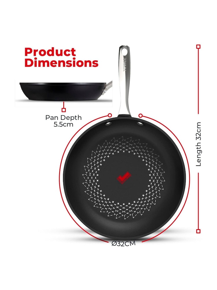 Tower Black Smart Start Ultra Forged 32cm Frying Pan - Image 2 of 2