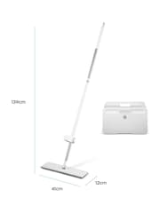 Swan White Self-Wringing Flat Mop and Folding Bucket Set - Image 2 of 4